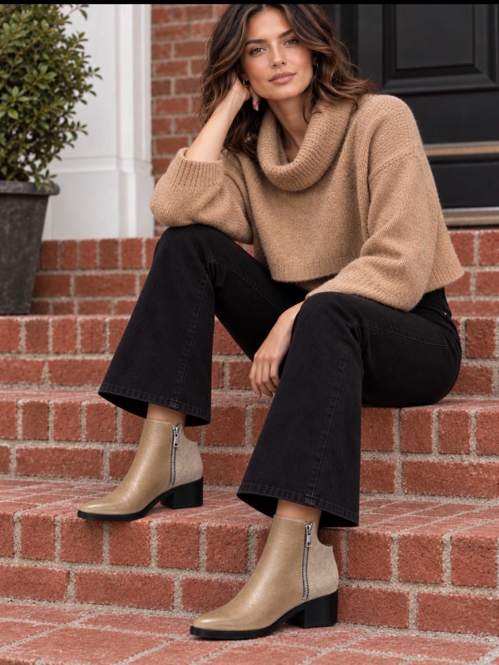 3.1 PHILLIP LIM Alexa Ankle Boots Leather Suede Combo Taupe 6.5 MSRP $525 NWT